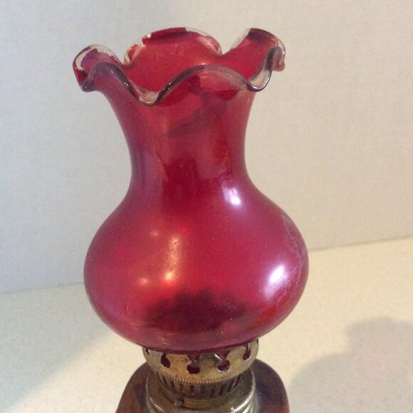 Vintage 1960s Ruby Red Flash Tiki Totem Pole Ceramic Figural Oil Lamp - Picture 7 of 9
